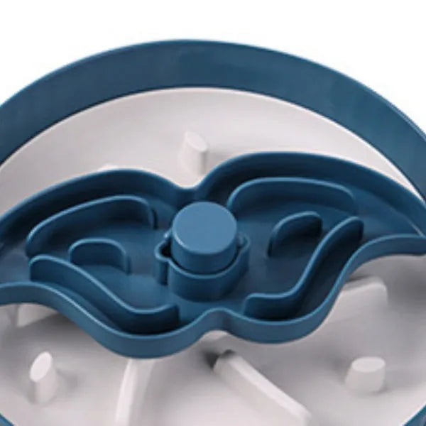 Pet feeding bowl with rotating game board and anti-choke silicone pad in multiple colour options