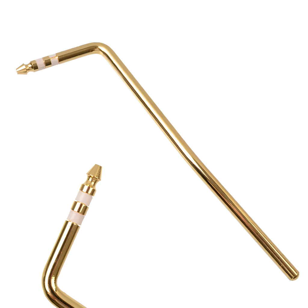 Guitar tremolo arm replacement part in black, blue, gold and silver chrome metal finishes