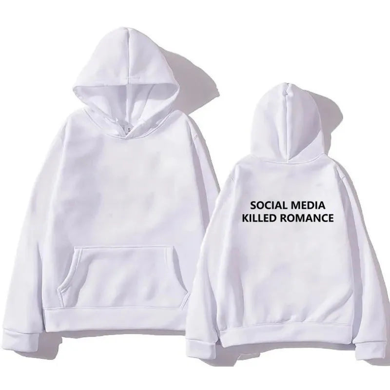 Men's slim fit hoodie with letter pattern print, hooded long sleeve casual pullover