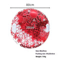 A thick PVC ski ring toy with a printed design for outdoor snow or beach play.