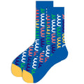 Men's cotton tube socks with jacquard cartoon pattern, 80% cotton, breathable autumn style