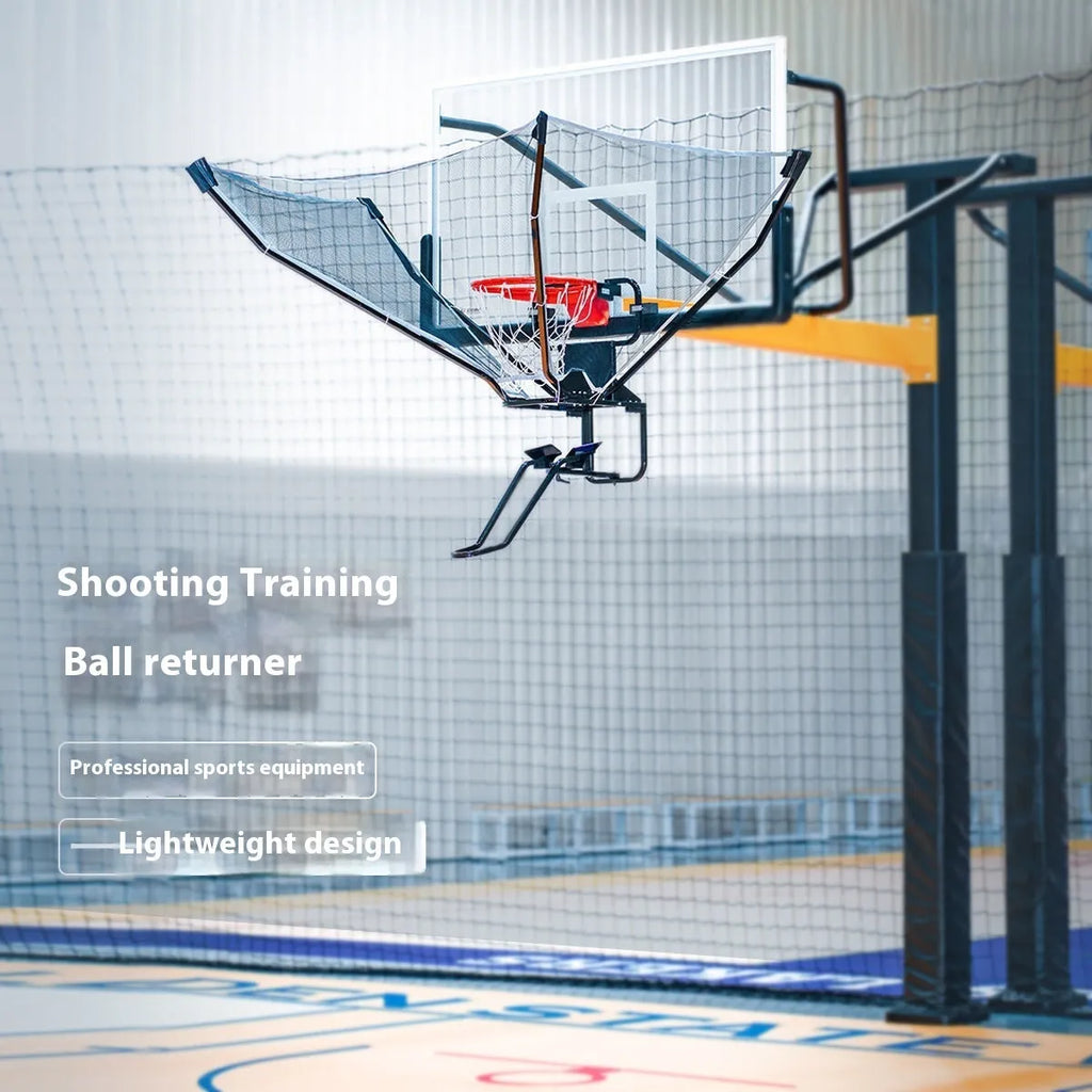 Automatic basketball training ball return with cowhide and iron construction for solo shooting practice