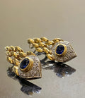 Retro fashion creative women's earrings with snake design in imitation gold colour