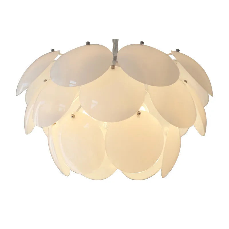 Modern French simplicity glass pine ceiling light, 45cm or 55cm diameter, 110V for living room and bedroom