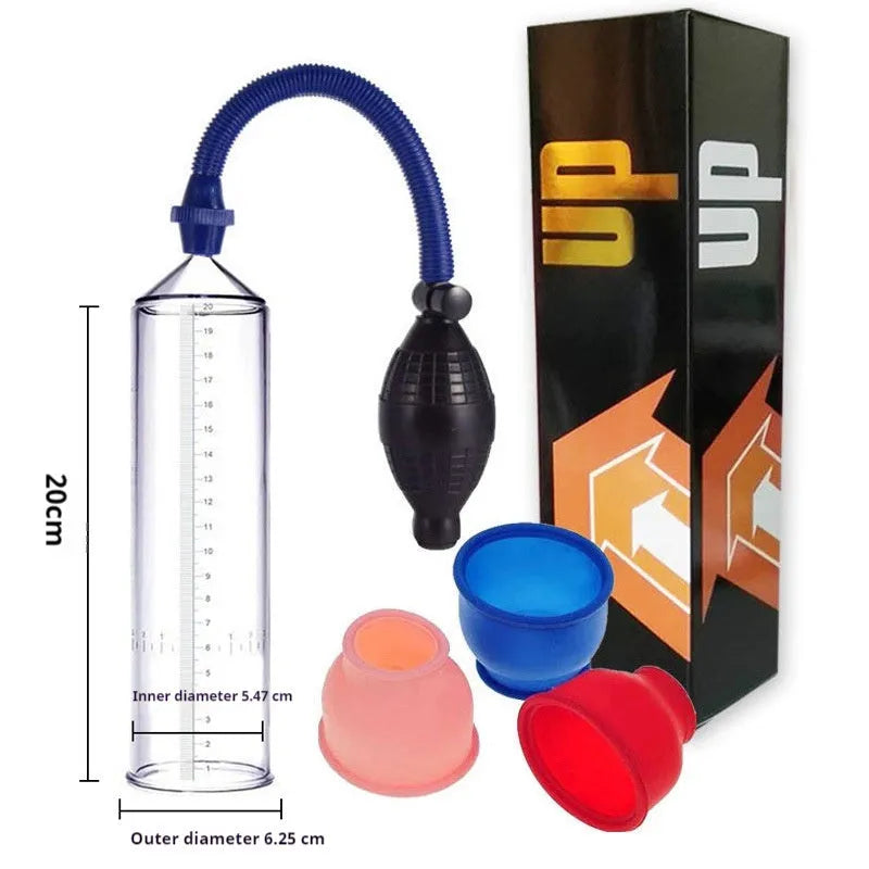 Male minimalist exercise machine silicone cover with plastic valve exerciser and components