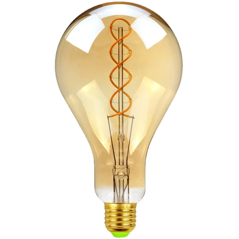 Double helix spiral LED soft light strip in gold or grey finish with 110mm by 200mm dimensions