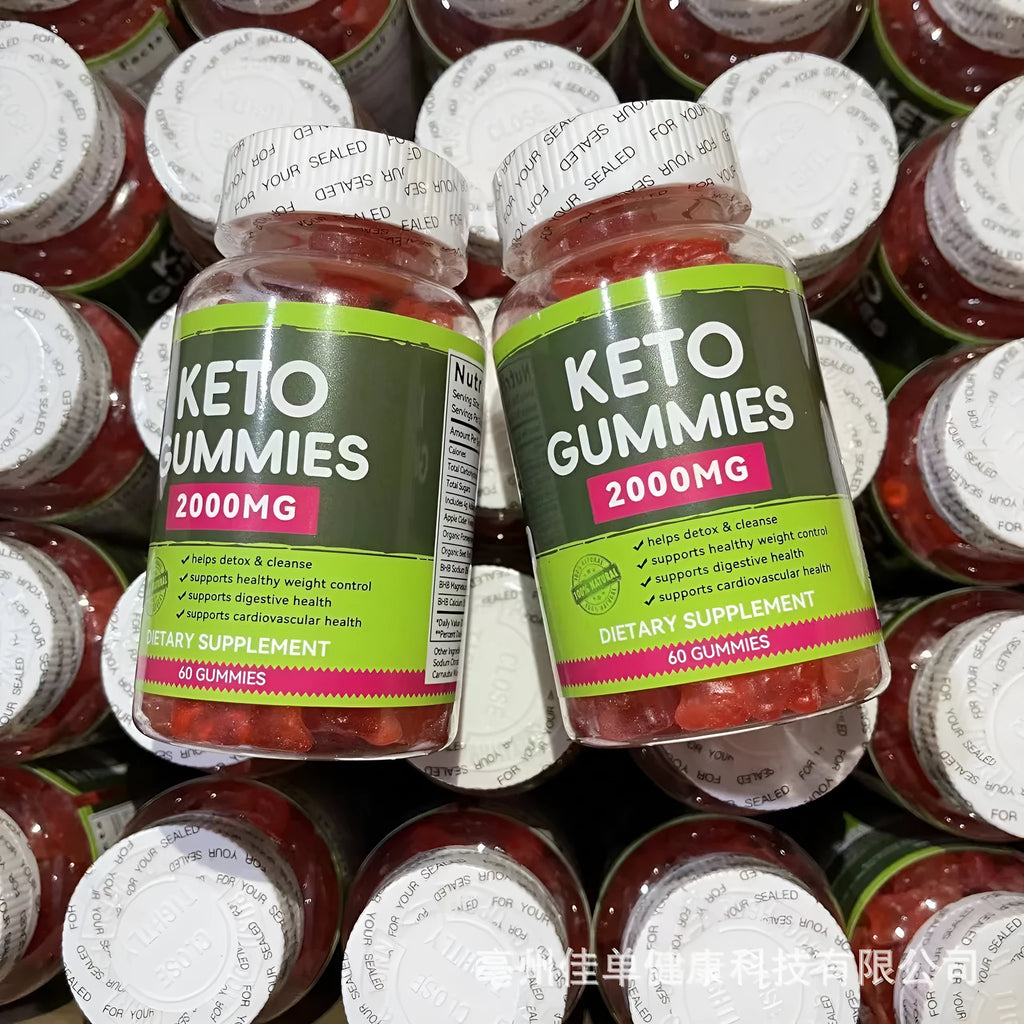 Bottle of 60 keto BHB vinegar candy vitamin soft tablets with pectin supplement