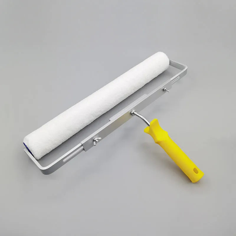 18-inch paint roller set with three brush heads on engineering plastics barrel for wall painting