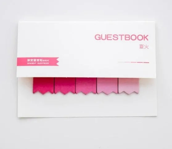Gradient colour creative office memos self-adhesive sticky notes set 12cm x 8.5cm 8 styles