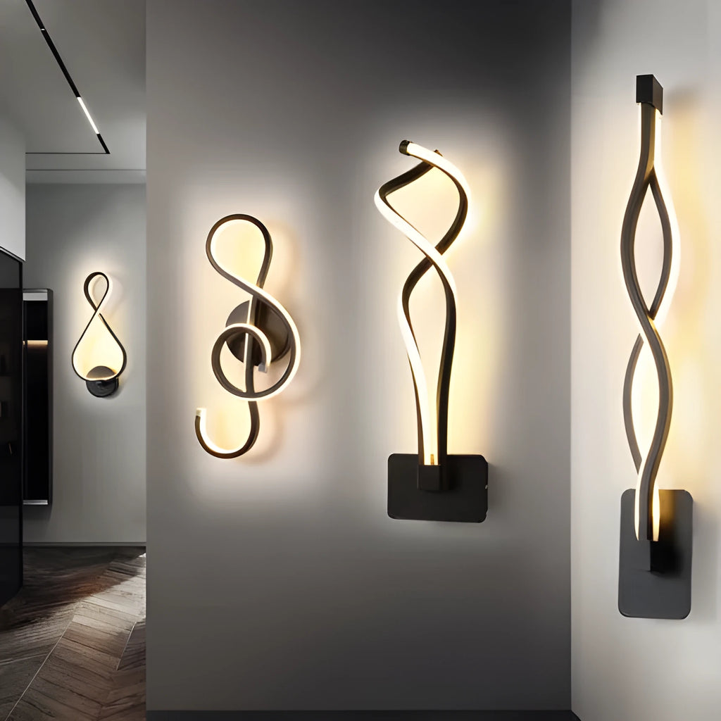 Nordic minimalist LED wall lamp in black or white with silicone shade for bedroom bedside lighting