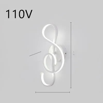 Nordic minimalist LED wall lamp in black or white with silicone shade for bedroom bedside lighting