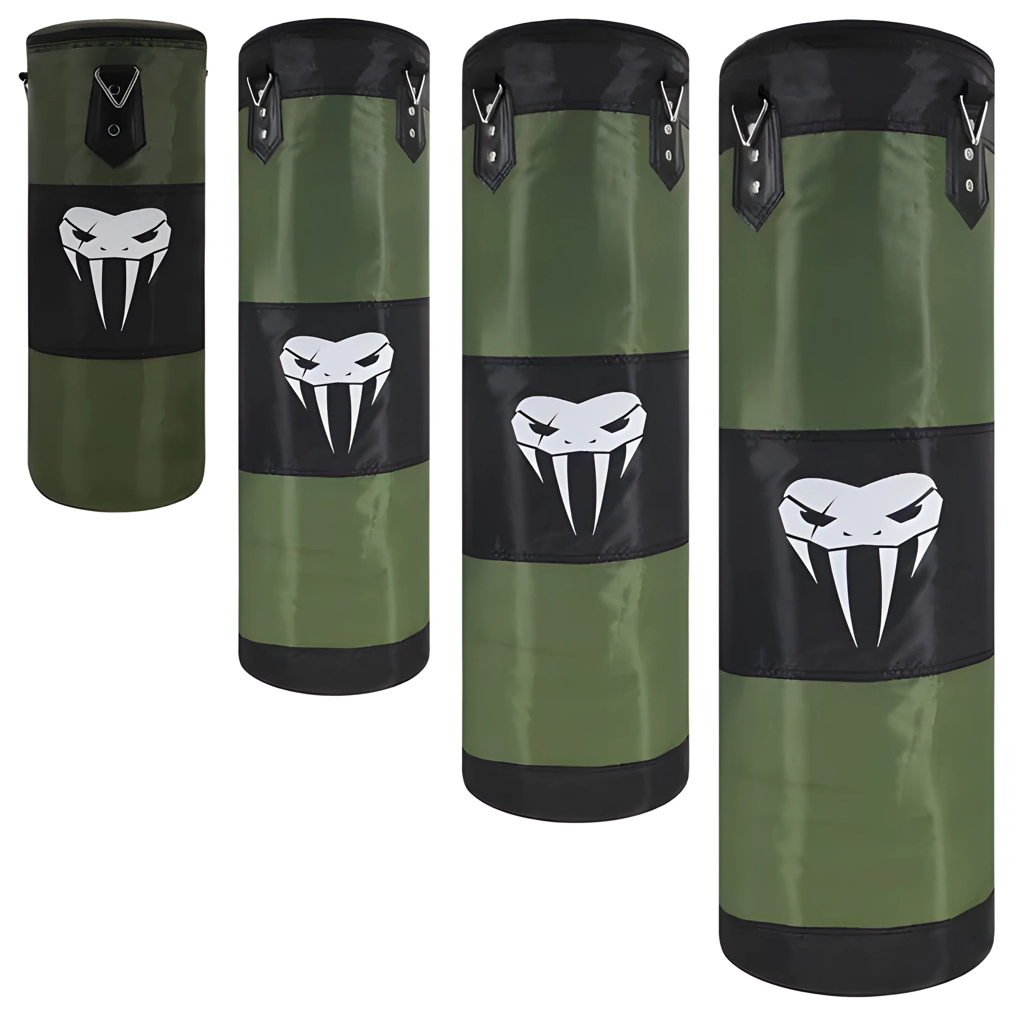 Self-filled canvas hanging boxing punch bag for taekwondo sanda training available in black, green, red multiple sizes