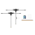 FPV ELRS dual-frequency 915MHz 2.4GHz receiver on metal base with two T-shaped antennas and wiring.