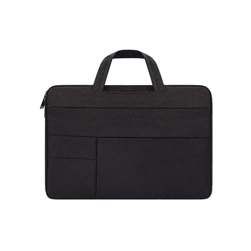 Grey waterproof polyester laptop inner bag with smooth nylon lining, fits 13.3 inch device