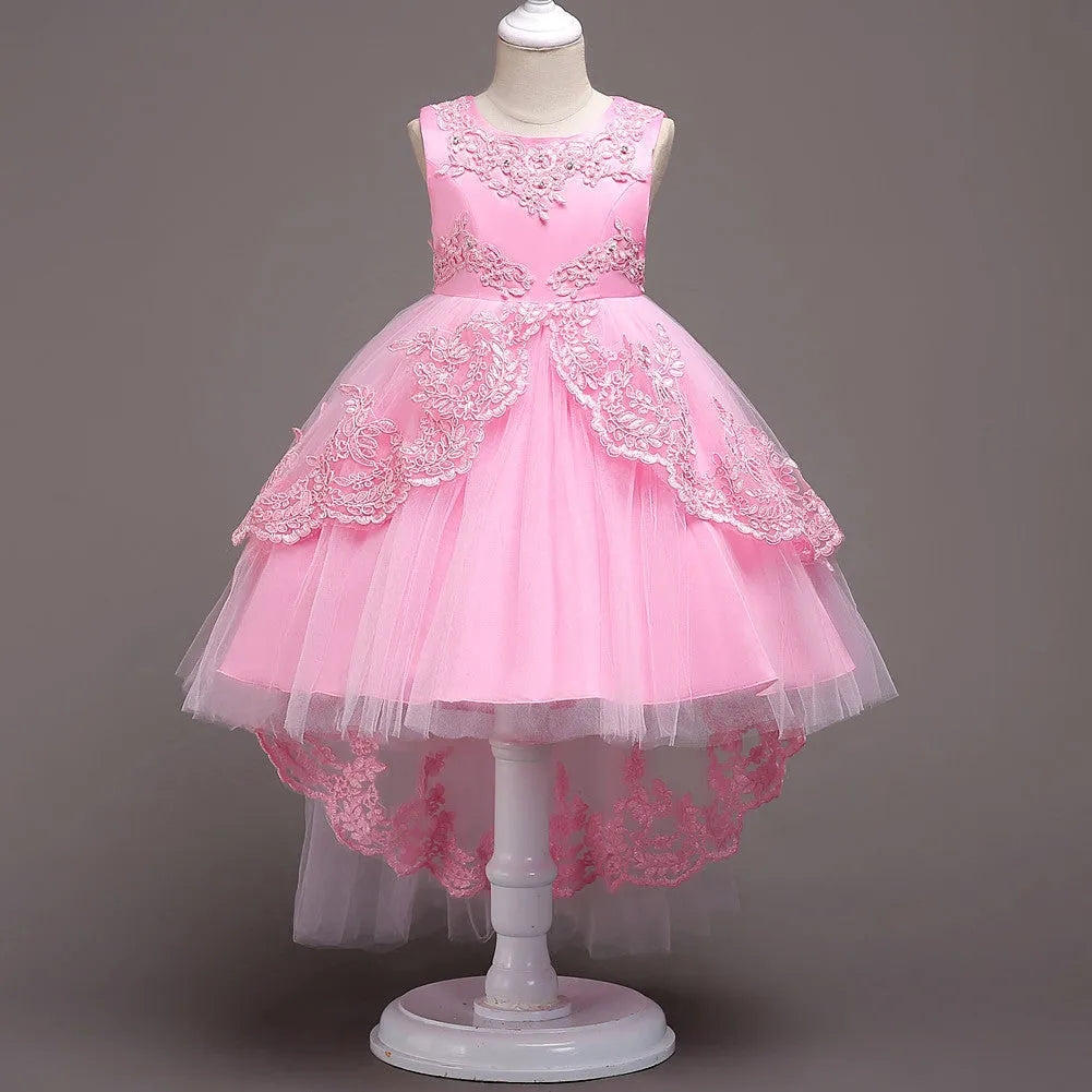 Children's princess dress for girls aged 3-8 years, polyester fibre, available in multiple colours and sizes 110-170cm