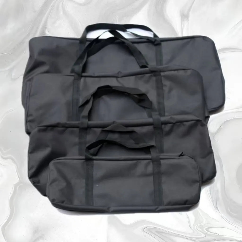 Thick waterproof Oxford cloth outdoor storage bag in black, cube shape, for cycling use