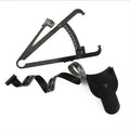 Black ABS body fat caliper with measurement scale and cable for skinfold thickness tracking