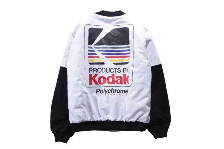 Hip hop style unisex cotton baseball jacket in grey with round neck and side slit pockets