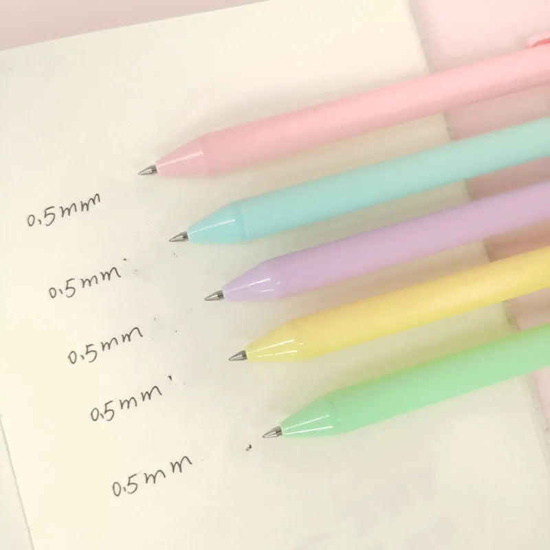 Candy colour gel pen with 0.5mm fine tip and plastic shell body in assorted colours