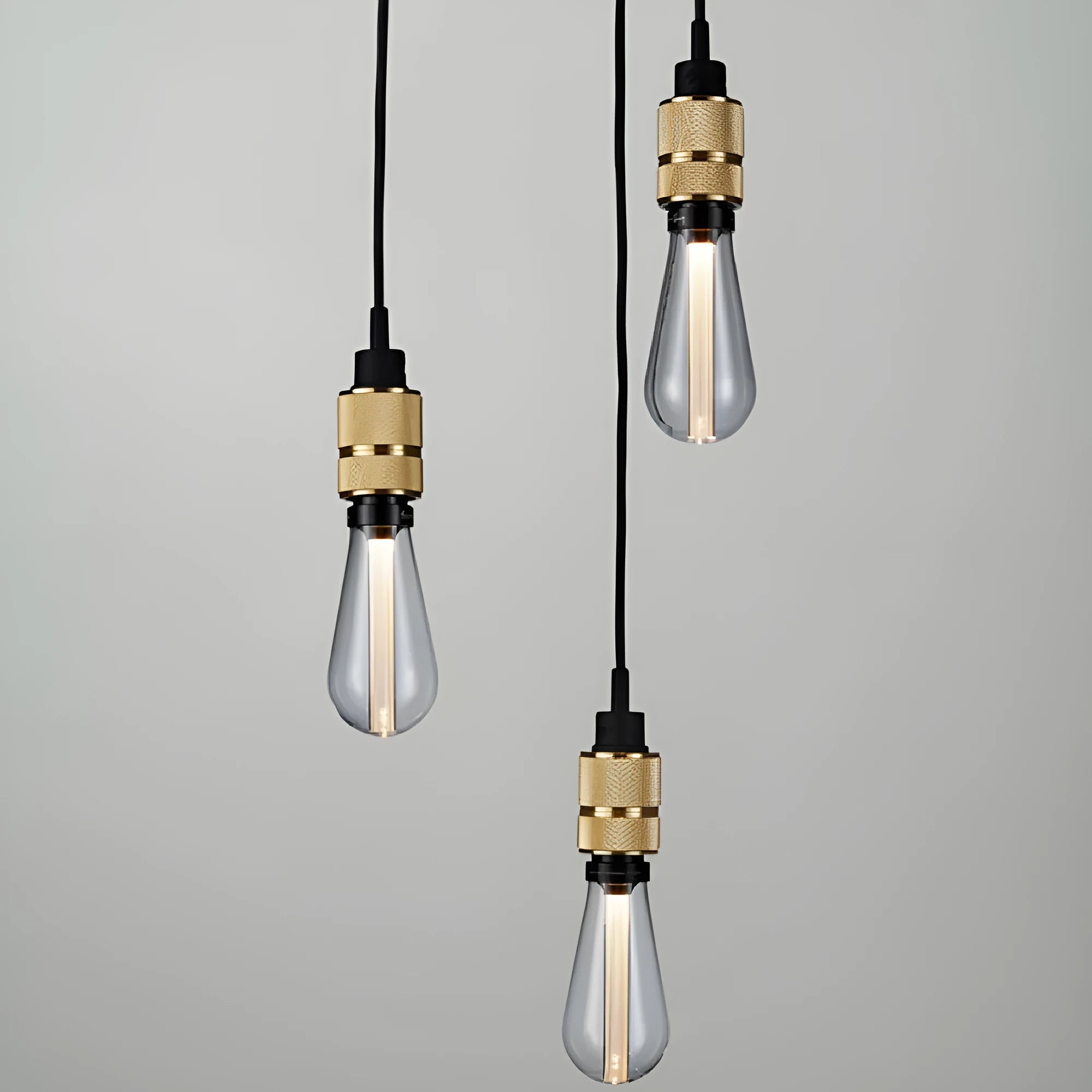 DIY retro chandelier assembly kit with electroplated lamp holder in chrome, gold, rose gold, or shiny black finish.