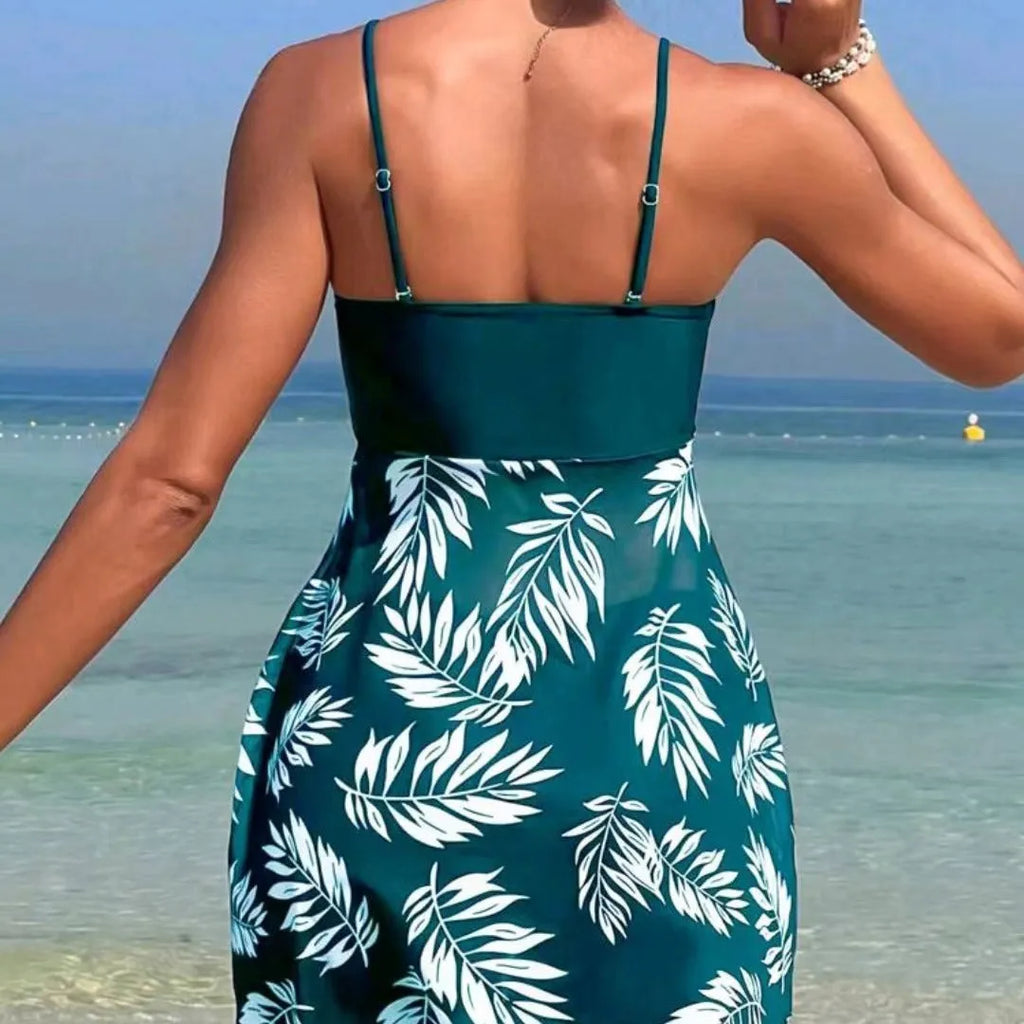 Women's high-waist mesh swimsuit briefs in black, blue and peacock green colours.