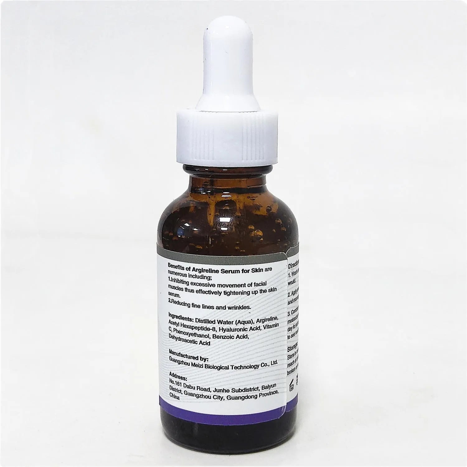 30ml bottle of six-peptide firming and anti-wrinkle moisturising liquid for face