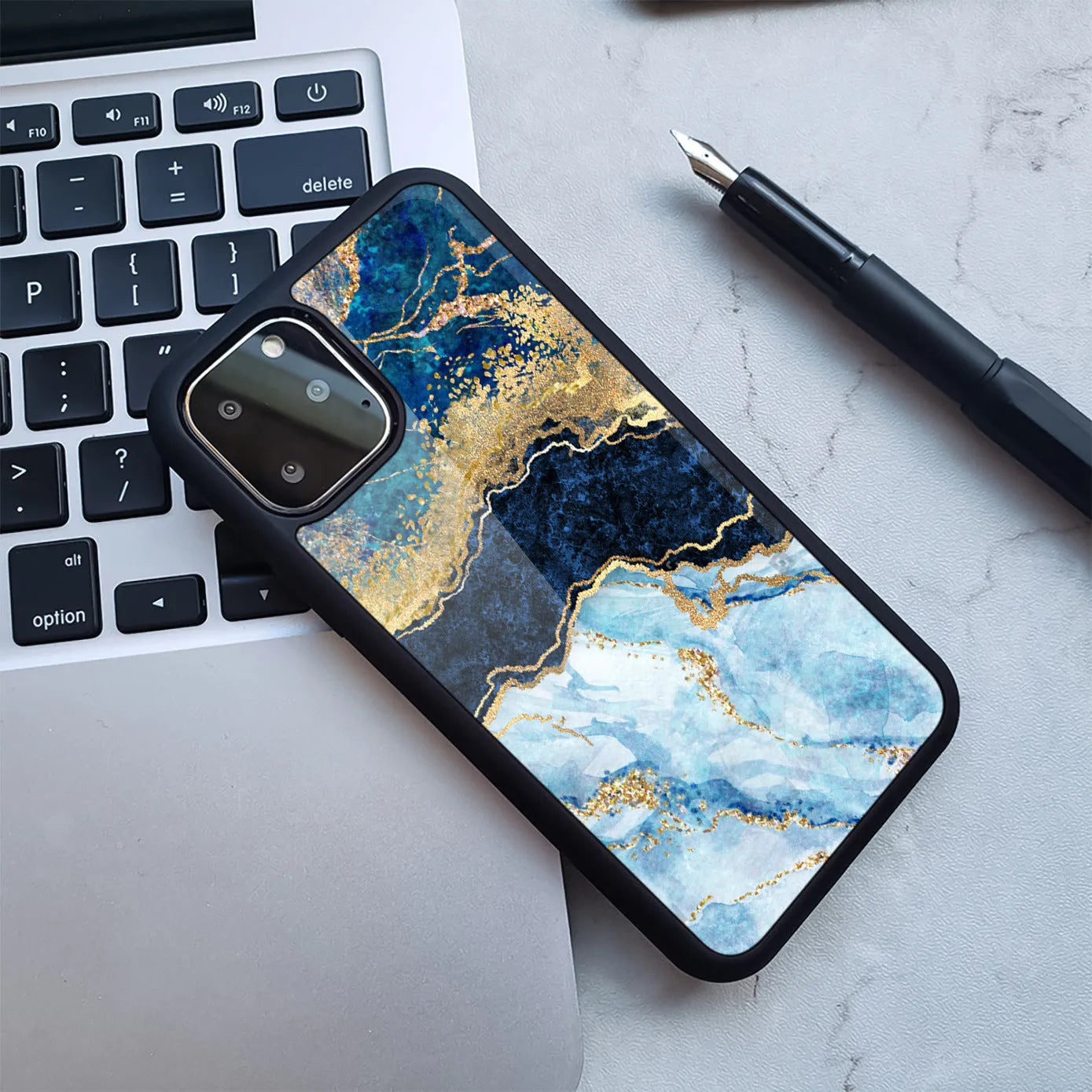 Huawei mobile phone case with marbling pattern design in multiple colour options