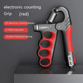 Adjustable electronic count spring grip with LCD screen in grey, orange and red colour options