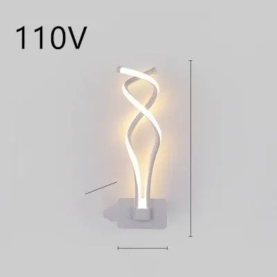Nordic minimalist LED wall lamp in black or white with silicone shade for bedroom bedside lighting