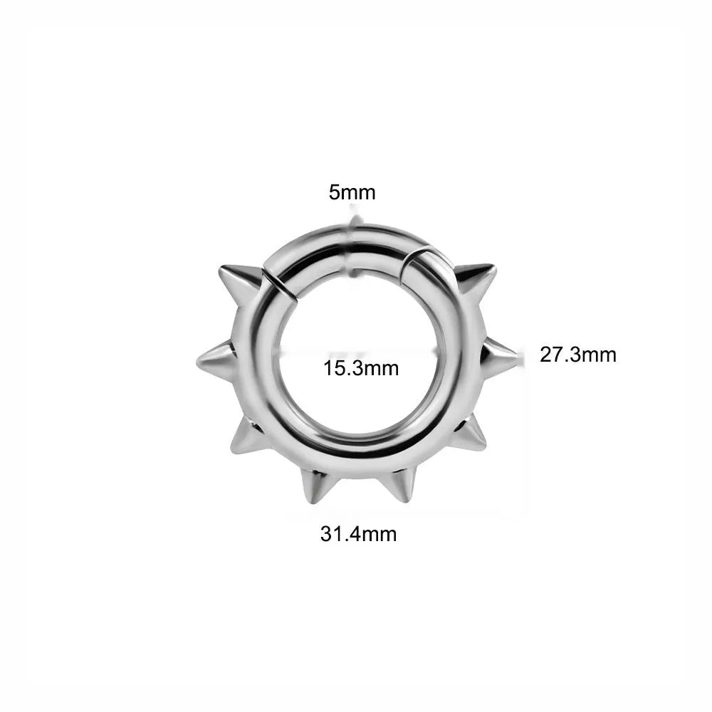 Copper cone round magnet ear extenders showing geometric shape and magnetic fastening in one of eight colour finish options