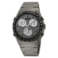 Electronic digital watch with a camouflage TPU strap and resin mirror, showing time on display.
