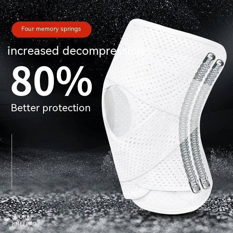 Black knee protective sleeve for meniscus and patellar injury recovery during sports