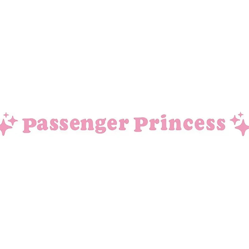 Passenger Princess text on a 12.5cm reflective vinyl car decoration sticker