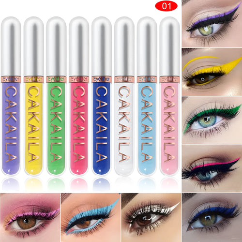 CAKAILA Kakaila 8-color liquid eyeliner set with style options 01, 02, 03 in colour classifications