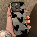 Heart mobile phone shell PC laser anti-wear anti-fall case for Apple iPhone in gray white green purple