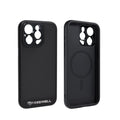 Black compatible phone case for iPhone 13 Pro, 14 Pro, and 15 Pro models.