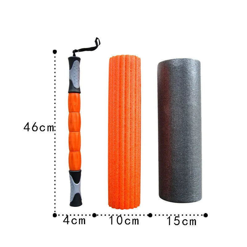 3 in 1 PE Yoga Pillar Set with handle, middle bead, and foam shaft on a light background