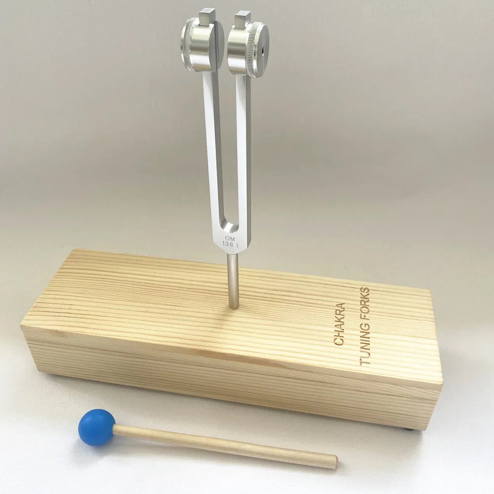 432Hz aluminium alloy tuning fork with speaker in kraft paper box packaging