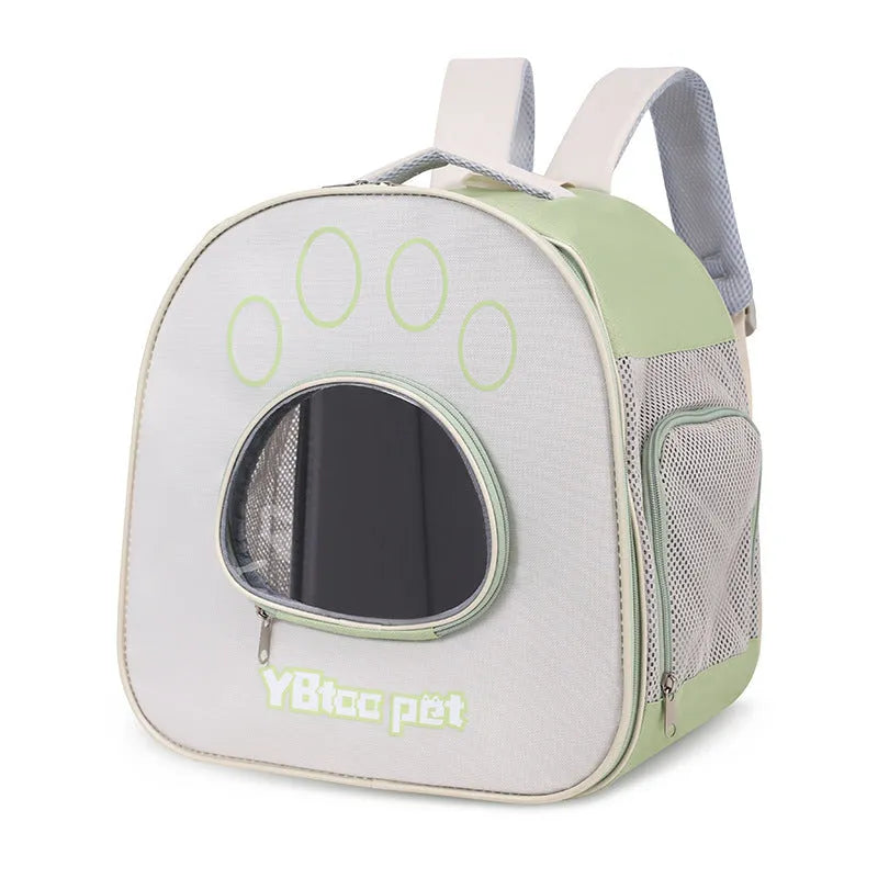 Outdoor portable double shoulder pet transparent bag in solid colour for cats up to 7.50kg