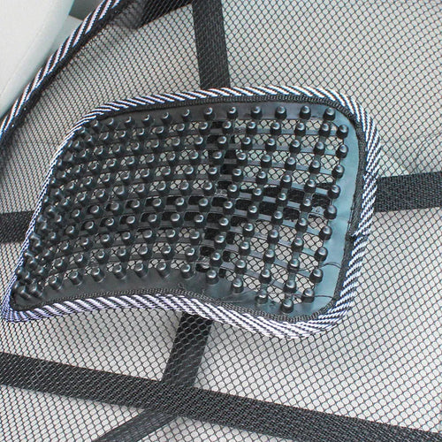 Black car lumbar support pillow with 687 Pi Ding waist design measuring 41x39 cm