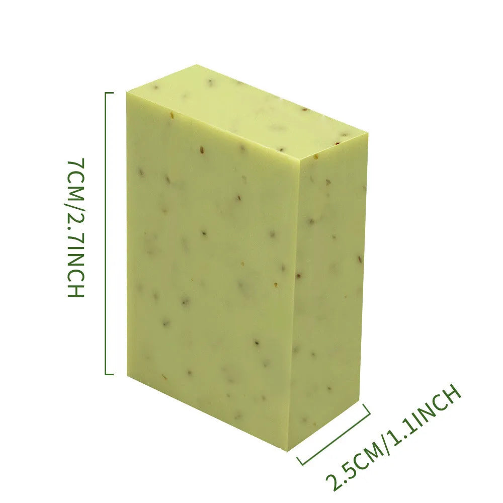 A bar of handmade plant essential oil soap for bathing and hand washing, 100g
