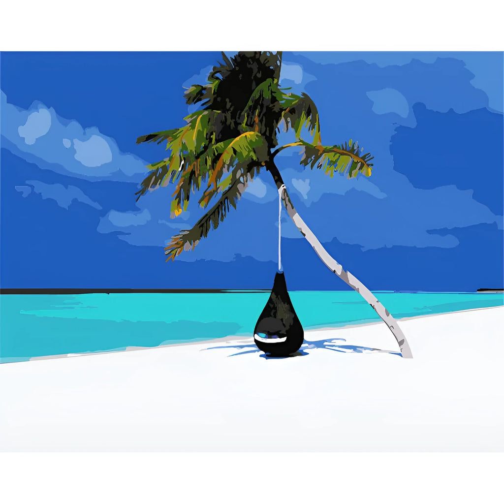 KZ918 style modern digital oil painting on a 40x50 cm unframed canvas panel for wall decor.