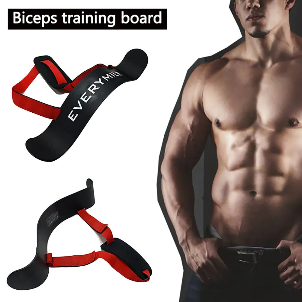 Black aluminium alloy dumbbell curling support plate for barbell training