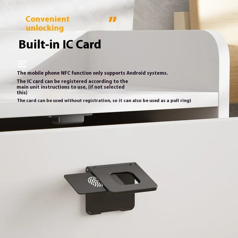 F079 no-drill removable drawer and wardrobe lock with key in English packaging.