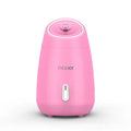Pink nano ionic face steamer with fruit steam pad for home skin detoxification