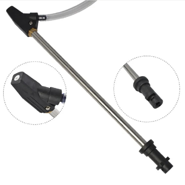 Ceramic derusting spray nozzle with stainless steel handle for Karcher K series sand blasters.