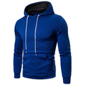 Men's plus size hooded fleece pullover sweatshirt in black, front view