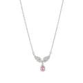 Women's sterling silver necklace with a choice of fishtail or angel wing pendant on an O-ring chain.