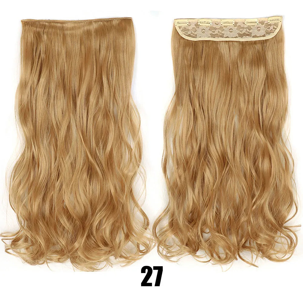 Women's big wavy long curly hair extensions, naturally fluffy with no trace, high temperature wire, picture colour