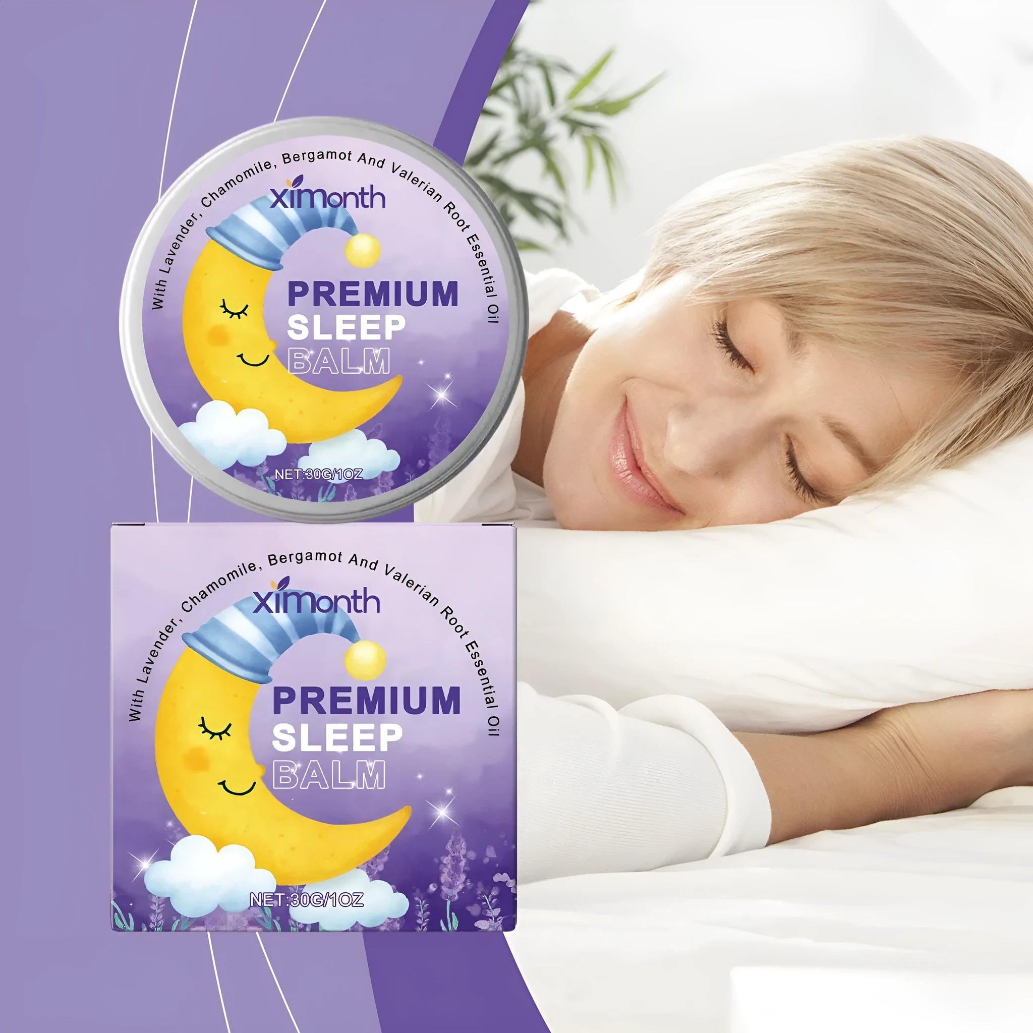 30g pot of Sleep Goodnight Cream with lavender, chamomile, bergamot and valerian.